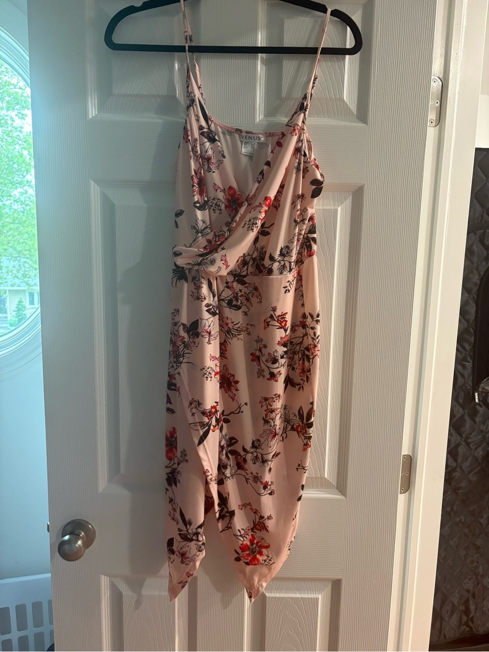 VENUS Blush Pink Floral Wrap Dress
